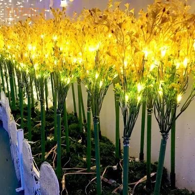 Toprex Decor Yellow Color Simulation LED Artificial Spring Rape Flower Light