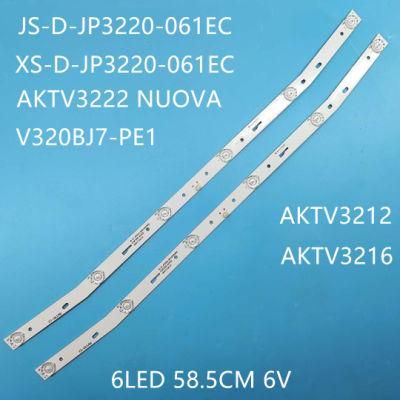 32inch 6LED 6V 2W LED TV Spare Parts Js-D-Jp3220-061ec E32f2000 Ms-L1160 Ms-1220 LED TV Backlight Strips