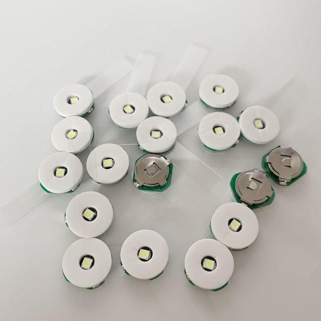LED Round PCB for Mini Light, LED Circular Mini Lights PCB for Display Battery Power LED Flashing Module, Button Battery Operated LED Lights for Pop