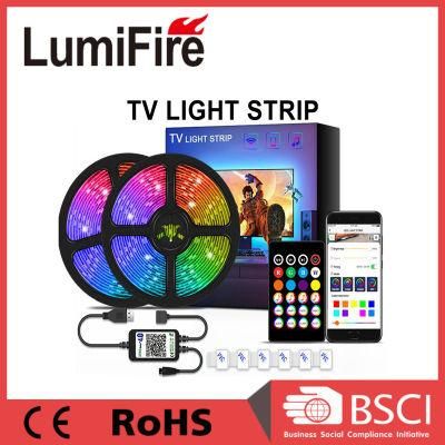 APP Control and Music Sync LED TV Backlights, WiFi TV Light Strip Sync