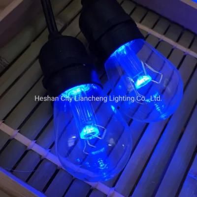 Liancheng S14 RGB 15bulb 48FT Color Changing LED Christmas Decorative Lights Lighting