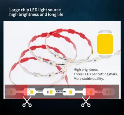 Listed TUV DC12V 150lm/W High Efficiency Zig-Zag Flex 7W/M 3D LED Strip