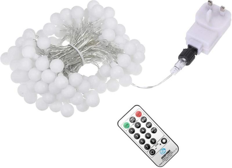 Remote Control Battery Operated Christmas Globe Twinkle Outdoor LED String Lights