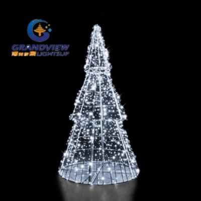 White 3D Pine LED Christmas Tree