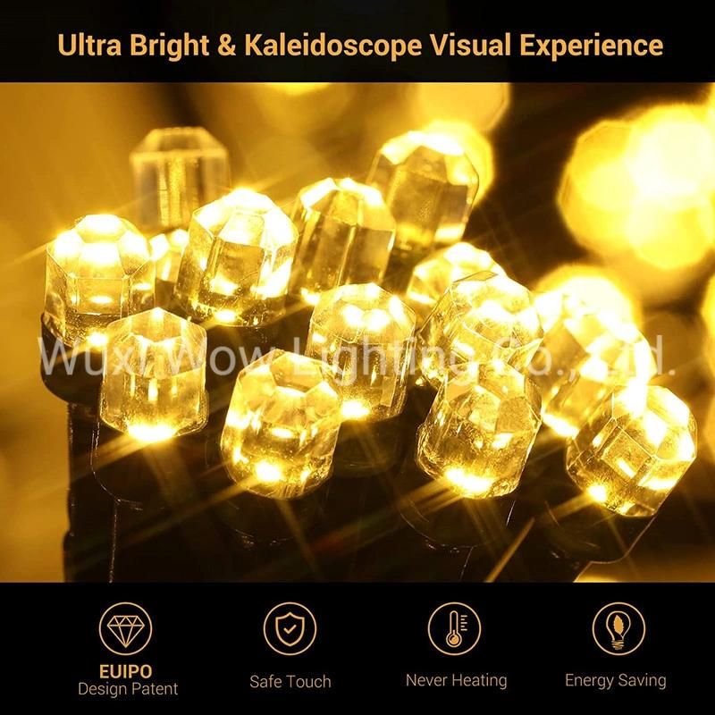 100m 1000LEDs Christmas Light Outdoor/Indoor, Super Bright Fairy String Lights Warm White Diamond Shaped Lamp 8 Modes IP44 Plug in Lightning Low Voltage