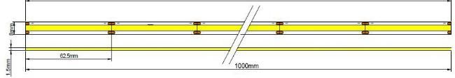 High Lumen Low Voltage Drop 8W 320LEDs 3000K Warm White COB LED Strip Light with IP54 Dustproof