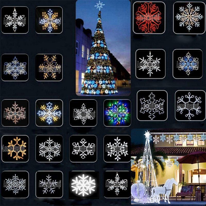 Blue LED 100cm Hanging Rope Snowflake Christmas Light