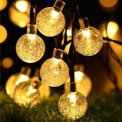 Waterproof LED Solar String Lights for Outdoor Garden Party Christmas Decor with 3 Modes
