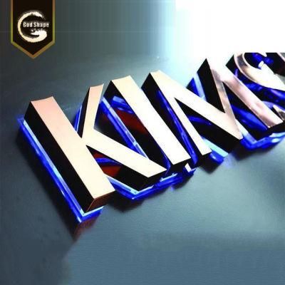 LED Backlit Alphabet Metal Channel Illuminated Letter Sign