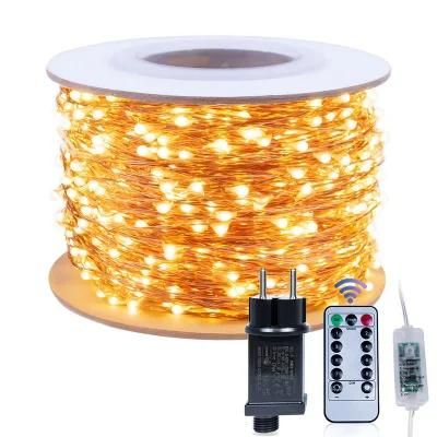 Remote Wam White Fairy LED Lights 100 Meter Outdoor Christmas Lighting Mini Garland String Light