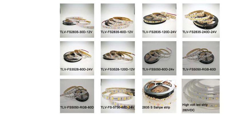 SMD3528 24V Flexible Adhesive LED Strips IP65