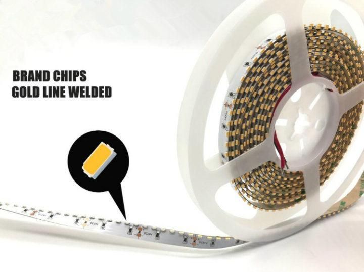 Brand Chips Gold Line 3014SMD 156LEDs Side View Hgih Brightness LED Flexible Decoration Strip Light