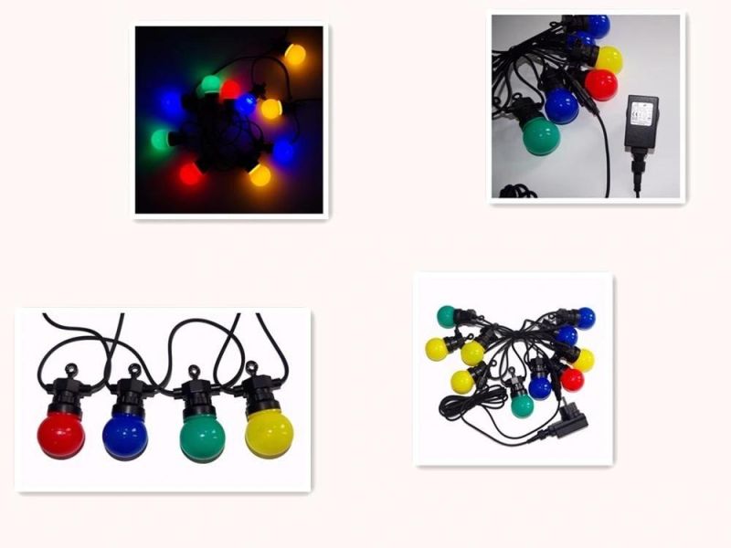 20 Multi Coloured LED Festoon Party Lights for Indoor Outdoor Use