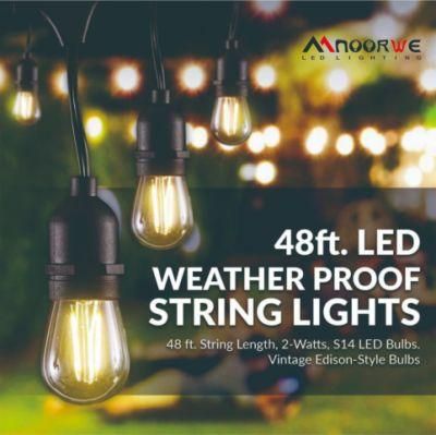 48FT IP65 Waterproof LED String Lights