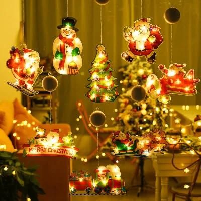 LED Suction Cup Lights Christmas Shop Window Decoration Lights