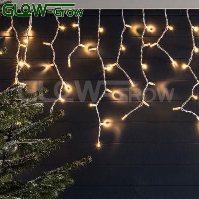 2.5m*0.7m IP65 Outdoor Use Christmas Flash LED Icicle Light with 4+1 Flash Bulb
