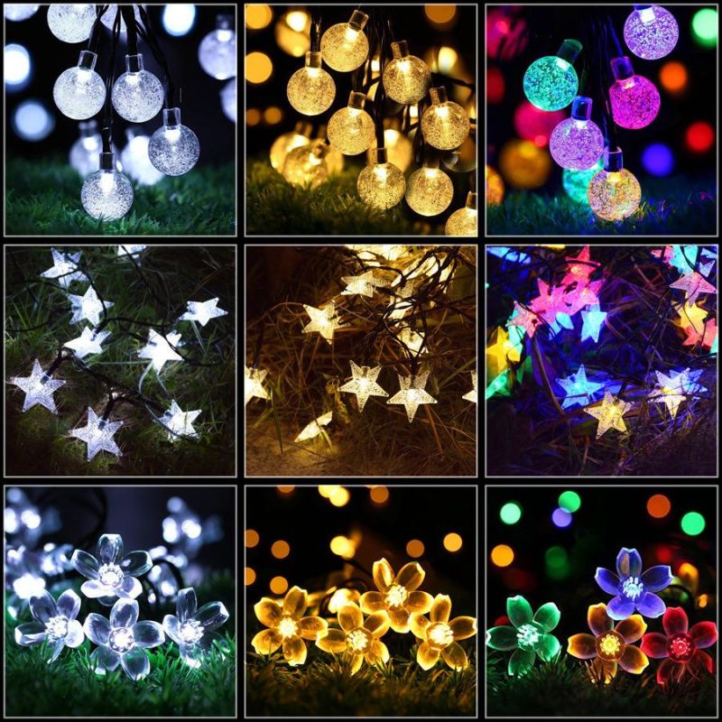 Waterproof LED Solar Garden Light String Outdoor Tree Christmas Decoration Lights