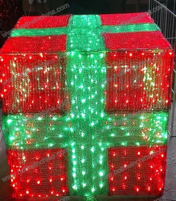 Red Gift Box LED Christmas Light for Festival Decorating