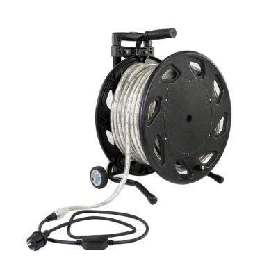 230V Work Light Construction Site Light LED Strip 2835-180 Linkable Design Mobile Reel 50m Kit