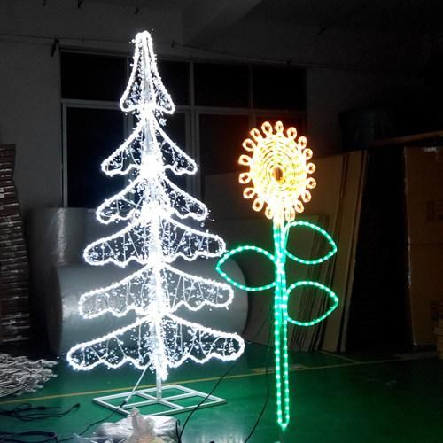 LED Rope Sign Lights Snowman Christmas Decorations for Garden