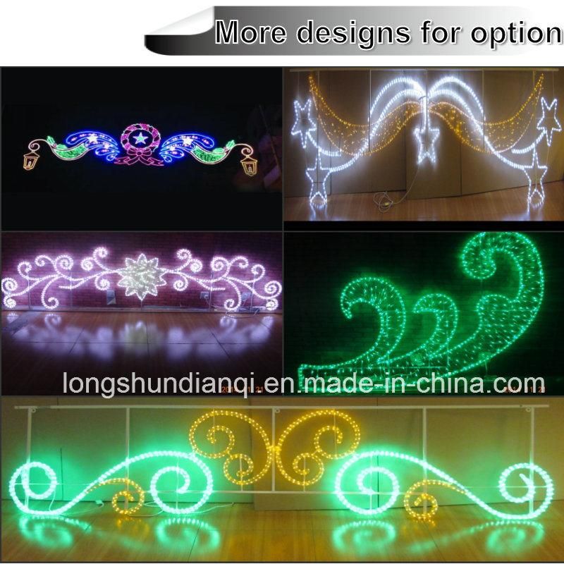 Waterproof LED Christmas 2D Pole Street Rope Motif Light for Outdoor