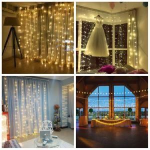 Outdoor Waterfall Christmas Light Diamond Curtain Light 3*3m300LED with Remote Control