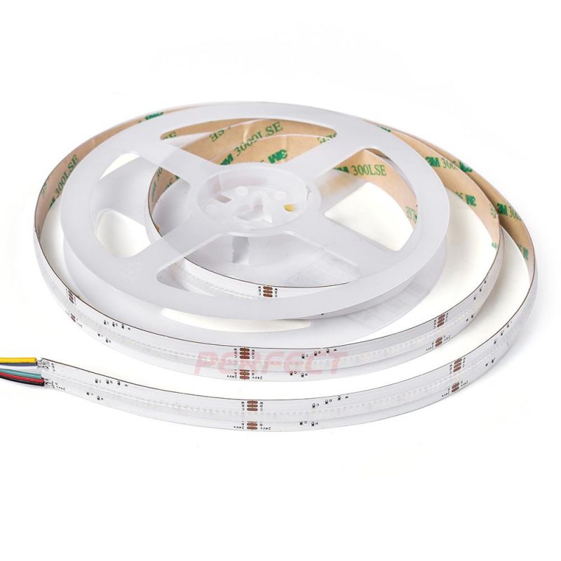24V COB LED Strip RGBW 6500K IP20 560LEDs/M Flexible Tape Rope Light RGBW COB LED Strip