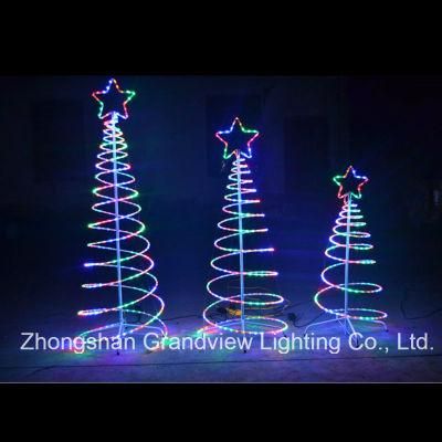 Christmas LED Rope Spiral Tree Lights with CE RoHS SGS
