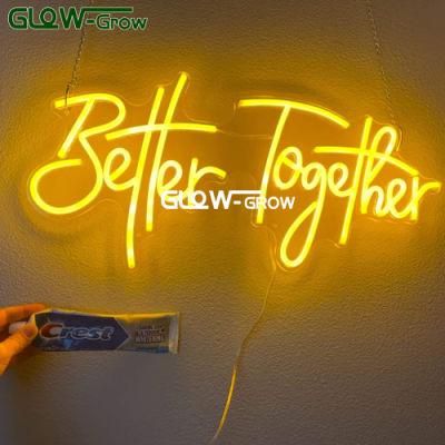 China Factory Custom Acrylic Better Together Neon Sign Letters LED Neon Flex Light for Garden Bar Wedding Christmas Event Birthday Decoration