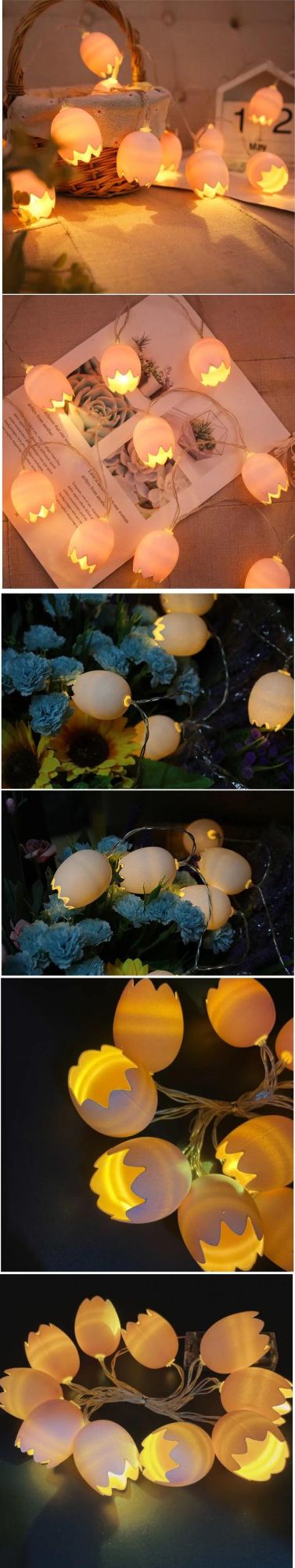 Wholesale Gift Egg Pattern Romantic Battery Operation LED String Light