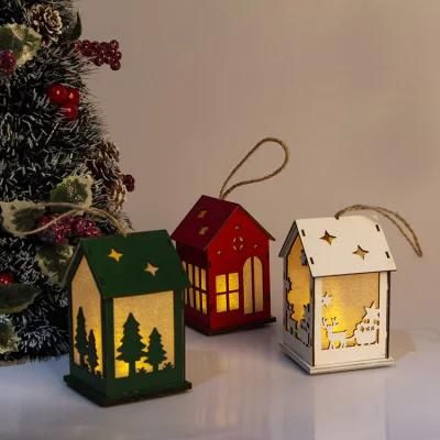 Battery Operated Iron House Style Christmas Decoration LED Lights