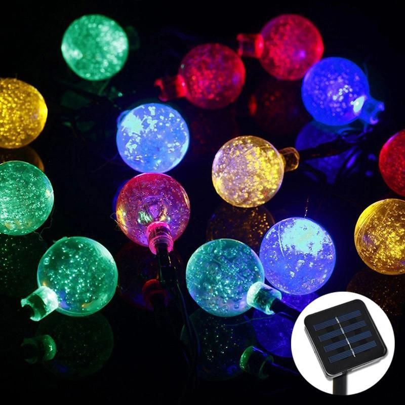 20LED Colorful Crystal Ball Solar Globe Fairy Lights