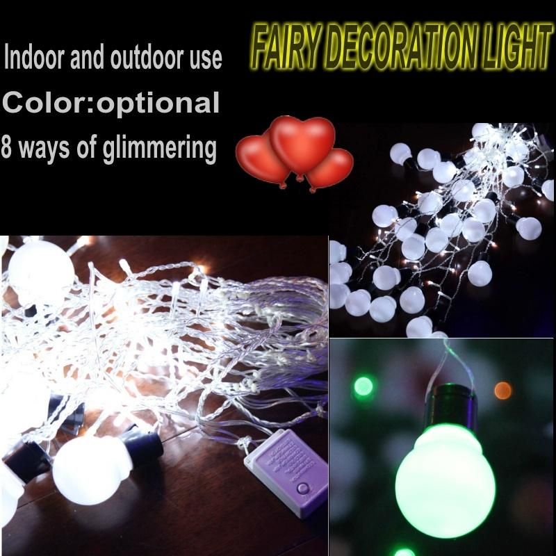 Outdoor LED Ball Decorative Curtain/Icicle Light for Wedding Valentine′s Day