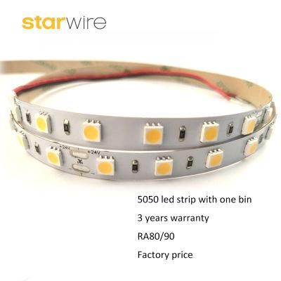Waterproof 60LED/M 11.5W/M (IP20 or IP65 or IP67) Flexible SMD5050 RGB RGBW LED Strip with 3 Years Warranty