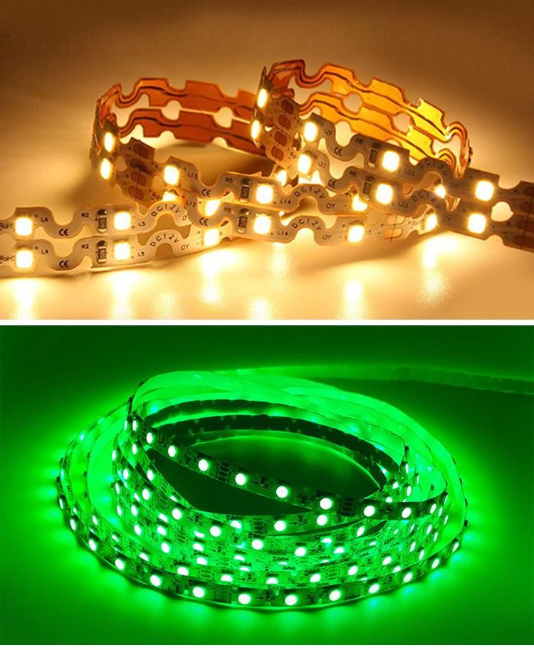 Manufacturer High Quality 5m Waterproof LED Light Strip 60LEDs/M 12V/24V 12W 2835 SMD Flexible LED Strip Light