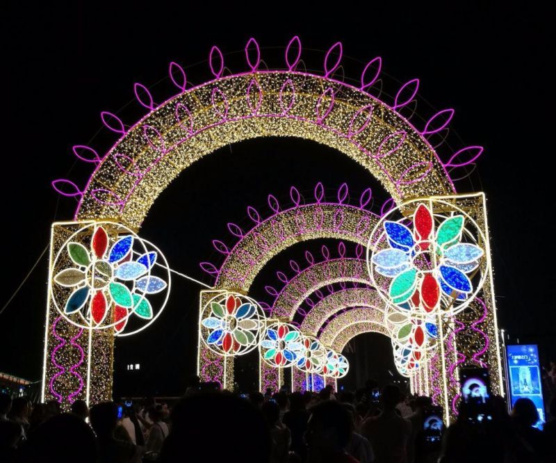 New Outdoor Holiday Decoration Color Changing Arch LED Motif Light