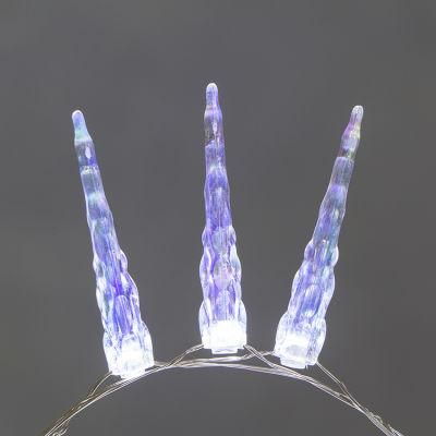 Battery Operated Holiday Christmas Decorative Icicle Fairy String Light