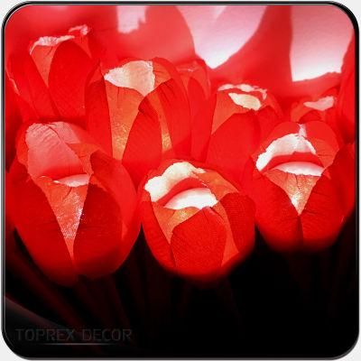 Toprex Decor Festive &amp; Party Supplies Outdoor LED Tulip Flower for Wedding Decor