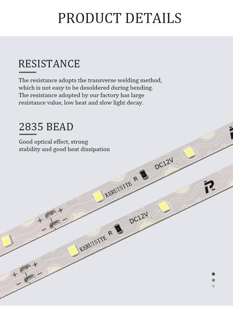 Manufacturer High Quality 5m Waterproof LED Light Strip 60LEDs/M 12V/24V 12W 2835 SMD Flexible LED Strip Light