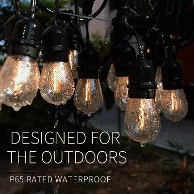 30 FT. 16 Socket LED Outdoor Solar Powered String Lighting Decoration Light