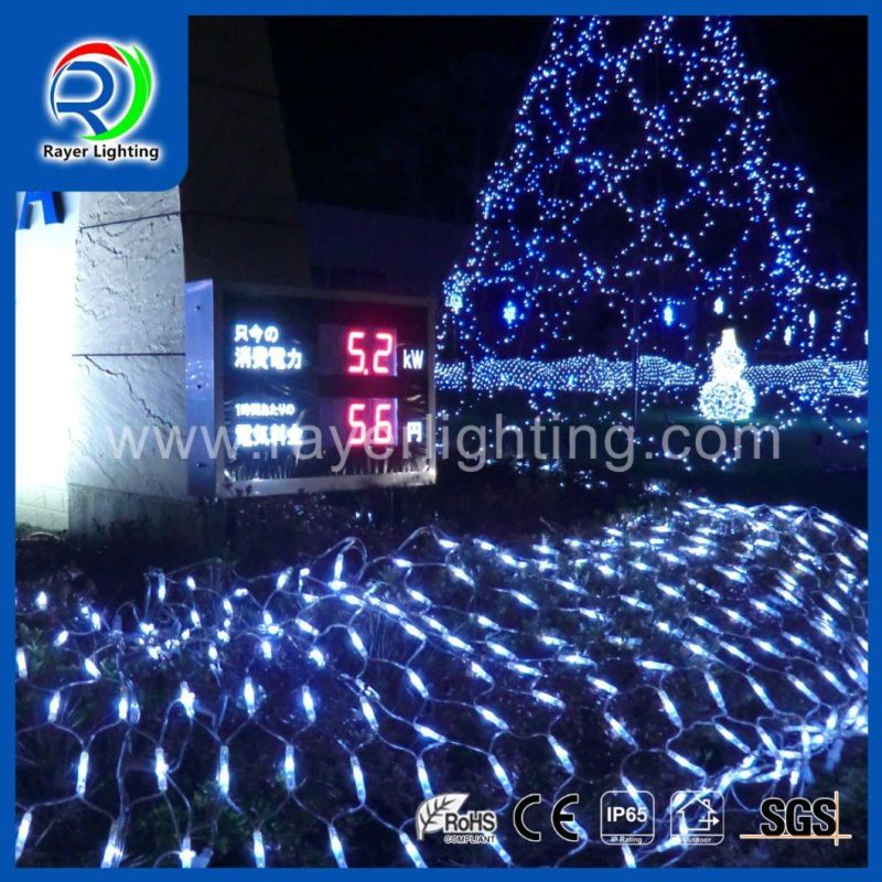 RGB Color LED Christmas Net Light Lighting Mesh for Square Pillar