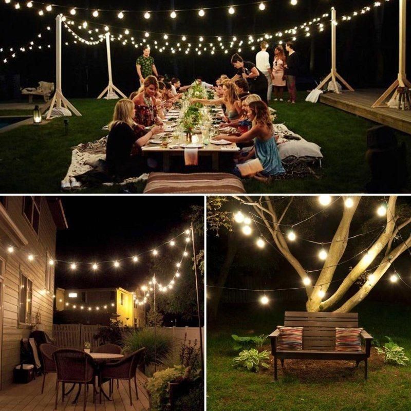 Waterproof LED Solar String Lights for Outdoor Garden Party Christmas Decor with 3 Modes
