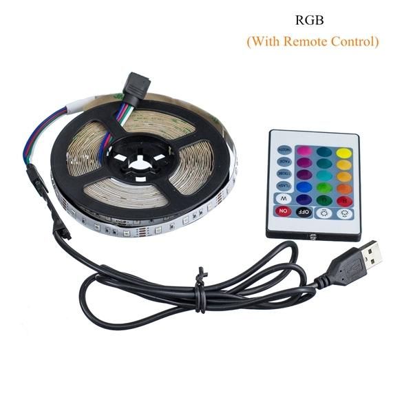 LED Strip Light USB 2835SMD DC5V Flexible LED Lamp Tape Ribbon RGB 0.5m 1m 2m 3m 4m 5m TV Desktop Screen Backlight Diode Tape