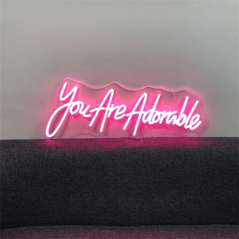 Drop Shipping Custom LED Advertising Acrylic Wall Hanging Home Party Decoration Illuminate Neon Sign