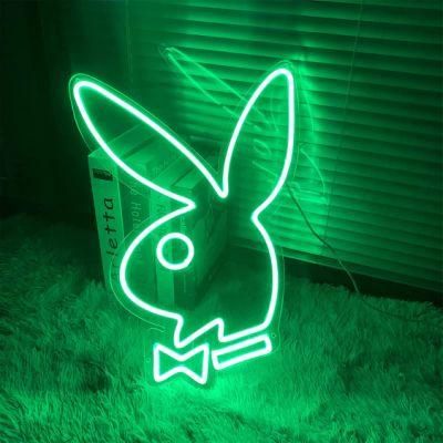 Factory Made Bunny LED Neon Sign Light Waterproof Wall Bar Living Room Decor Neon Lamp