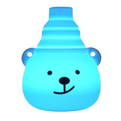 High Quality 3D Night Light Colors Changeable Bear Shape Baby Choice Mini Size LED Kid&prime; S Toys Silicone Bedside Lamp for Children Baby