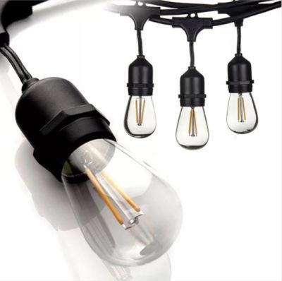 Vintage Bulb Connectable Waterproof Solar String Lights Outdoor Lowes for Backyard Wedding Decoration