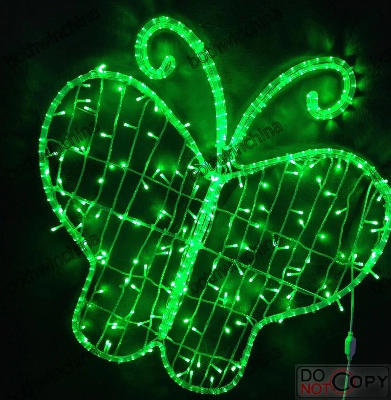 2015 New Design 2D Colorful LED Butterfly Light for Mall Decoration