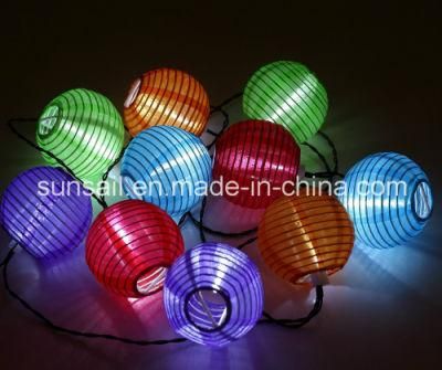 Solar LED Chinese Party Lantern String Light