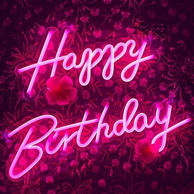 Happy Birthday Wholesale Customized Logo LED Neon Sign for Decoration and Party Waterproof IP65 Neon LED Lights